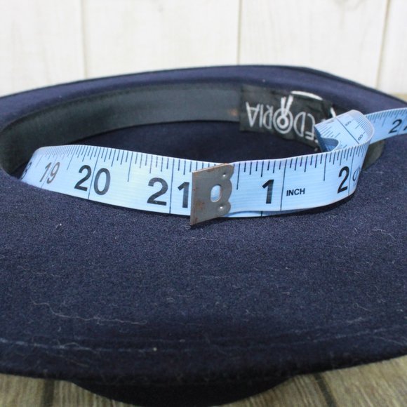 Fedoria by BOLLMAN Blue 100% Wool Felt Fedora Hat - Picture 10 of 10